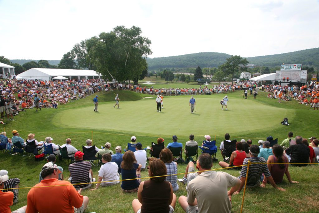 Dick's Sporting Goods Open crowd around a green