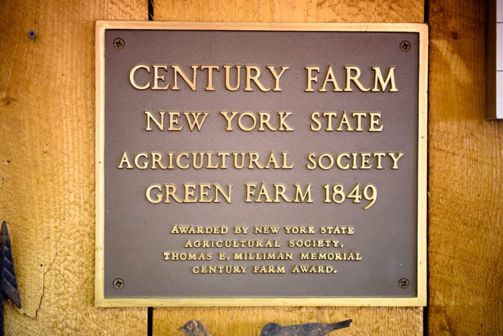 Metal plaque for Century Farm Award
