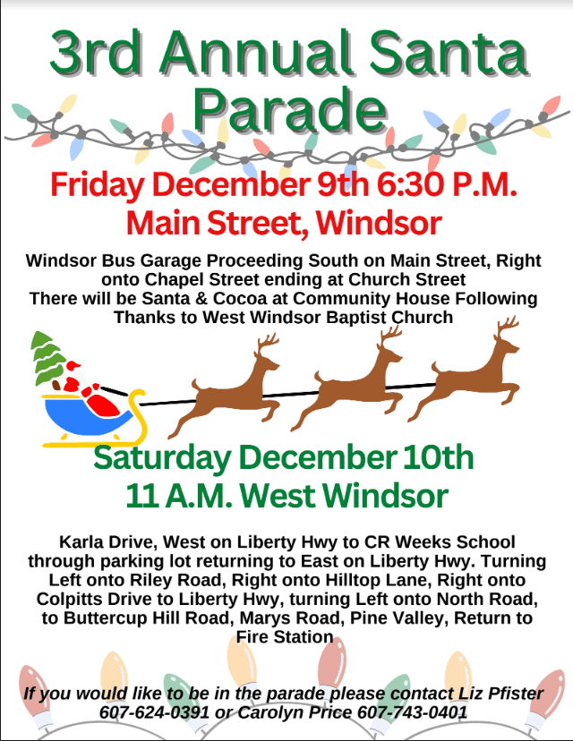West Windsor Santa Parade | Visit Binghamton